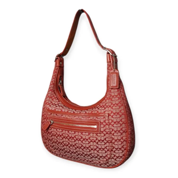 Coach Signature C Jacquard & Leather Soho Hobo Bag No. 6343 EUC - Picture 4 of 11